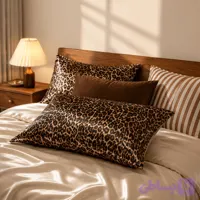 رو بالشی طرحدار ساتن طرح پلنگی کد 2058