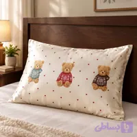 روبالشی ساتن طرح قلبی مدل تدی کد 1275