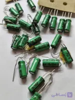 خازن الکترولیتی 100 میکروفاراد 10 ولت تایکون 100uF 10V TAICON