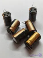 خازن الکترولیتی 100 میکروفاراد 100 ولت للون گلد 100uF 100V LELON GOLD