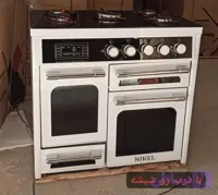 اجاق گاز طرح فر دو درب رویه شیشه