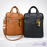 کیف نیمه اداری میلانو جلو تک زیپ | کیف چرمی شیک و بادوام | کیف لومو