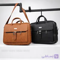 کیف اداری چرمی تک سگک دقت | کیف لپ‌تاپی شیک و مقاوم | فروشگاه لومو