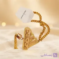 آویز طلایی آدیداس سه خط