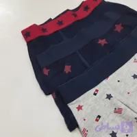 پک ۳ عددی اورجینال شورت پادار پسرانه وارداتی برند kiabi