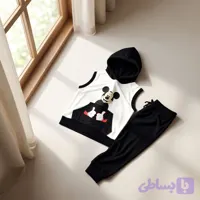 وست و شلوار پاییزه پسرانه وارداتی برند B.O.S.S طرح میکی موس