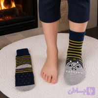 جوراب دخترانه دولایه توکرکی ضخیم پاییزه