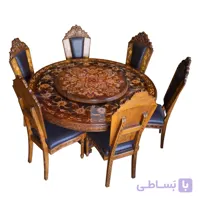 میز و صندلی ناهارخوری 6 نفره مدل گردون