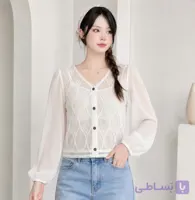 شومیز قلاب بافی وارداتی یونا کد-01