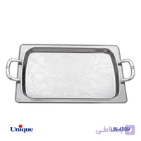 سینی استیل یک میل بدون پایه بزرگ یونیک مدل UN-4009