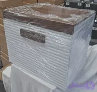 کابینت روشویی ۳۵ در۵۰ سفید طرح چوب