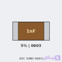 خازن SMD 1nF - دقت 5% - پکیج 0603