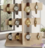 استند چوبی نگهدارنده ساعت مدل سه طبقه