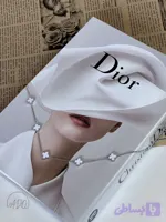 گردنبند ونکلیف سفید نقره ای