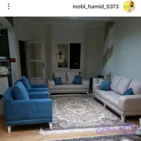 مبل راحتی ۸ نفره پایه چوبی طراح پازلی اسفنج ۳۵ کیلویی و ۲۴ ماه گارانتی