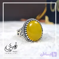 انگشتر نقره زنانه طرح ریما با نگین شرف الشمس (کد OGQO5)
