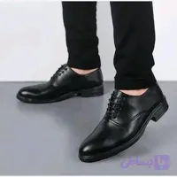 کفش مردانه مجلسی اسپرت هامون مدل آرشاین سایز 40 تا 44 مشکی چرم درجه 1 (کد 3D3XA)
