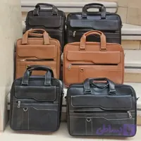 کیف اداری لپتاپی چرمی حلقه دار دو خانه دستی و دوشی - ودیز شاپ