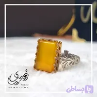 انگشتر نقره زنانه طرح فریما با نگین شرف الشمس (کد RK36A)