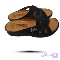 دمپایی طبی زنانه کلارک مشکی چرم سایز 39 تا 42 زیره پیو سبک (کد ARV0Y)