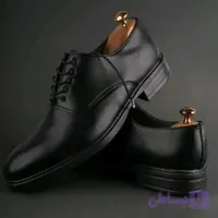 کفش مردانه مجلسی چرم خارجی درجه یک مشکی سایز 40 تا 44 (کد Y86FC)