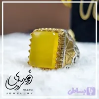 انگشتر نقره مردانه طرح رادوین با نگین شرف الشمس - ودیز شاپ