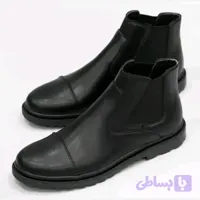 نیم بوت مردانه چرم وارداتی درجه یک مشکی بارثاوا (کد OW6W2)