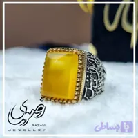 انگشتر نقره مردانه طرح اباالفضل با نگین شرف الشمس (کد 94CPN)