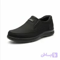 کفش مردانه طبی کوبا مخملی مشکی سبک روزمره اداری رسمی ضد تعرق (کد SV0BH)