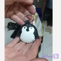 جا کلیدی جنس چرم طبیعی گاوی پنگوئن سفید
