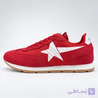 کتونی زنانه گلدن گوس رانینگ سول کرم قرمز | Golden Goose Running Sole Red