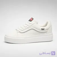 کتونی ونس اولد اسکول پلتفرم سفید | Vans Old Skool Platform White