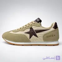 کتونی زنانه گلدن گوس رانینگ سول کرم قهوه‌ای | Golden Goose Running Sole Cream Brown