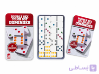 دومینو رنگی ۲۸ عددی جعبه فلزی