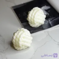 شمع بافت کروی Off White