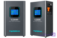 باتری لیتیومی 5.22 کیلووات ساعت 204 آمپر 25.6 ولت برند MARSRIVA مدل MR-LFP24-200-WMD