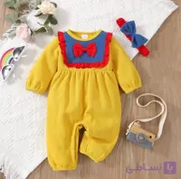ست 2 تکه سرهمی پاییزه دخترانه سفید برفی