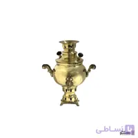 سماور ذغالی برنجی مدل کروی 1 لیتری