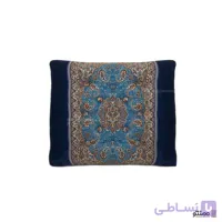 پشتی سنتی ترمه نسترن کنار مخمل – بسته 2 عددی سبز آبی