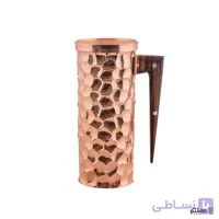 پارچ رنگی مسی مدرن مدل استوانه چکشی مشکی