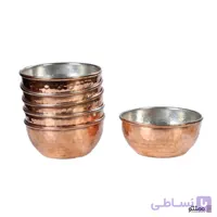کاسه مسی زنجان مدل ماست خوری 6 عددی