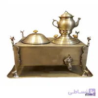ست منقل و سماور ذغالی برنجی 5 تکه