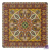 رومیزی مربع ترمه طرح سپنتا کد 851