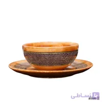 کاسه و بشقاب چوب و خاتم کاری آقاجانی