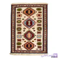 قالیچه دستباف قشقایی خراسان پشم و ابریشم سایز 155×۱10