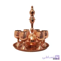 ست 8 عددی سینی، تنگ و جام مسی کد 24