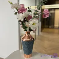 گلدان فیروزه کوبی ترنج آقاجانی مدل سلجوقی 25
