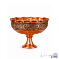 شکلات خوری پایه دار مسی طرح گلستان نانو شده 13*17