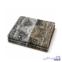 روفرشی مخمل زرتاب طرح آرمین رنگ کرم