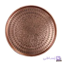 سینی مسی زنجان طرح گرد سایز 8 دهنه 33